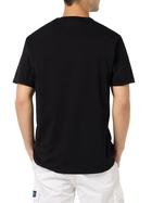 MC2 Saint Barth Man Black Cotton Jersey T-shirt Dover With St. Barth Embroidery