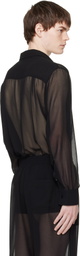 LGN Louis Gabriel Nouchi Black Classic Transparent Shirt
