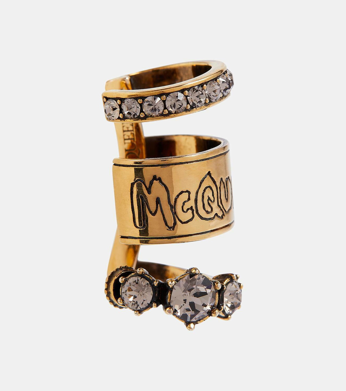 Alexander McQueen Triple Hoop embellished single ear cuff Alexander McQueen Triple Hoop embellished single ear cuff
