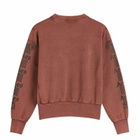 Aries Women's Baby Fit Aged Ancient Column Sweatshirt in Burgundy 