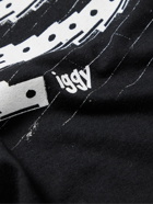 iggy - Printed Cotton-Jersey T-Shirt - Black