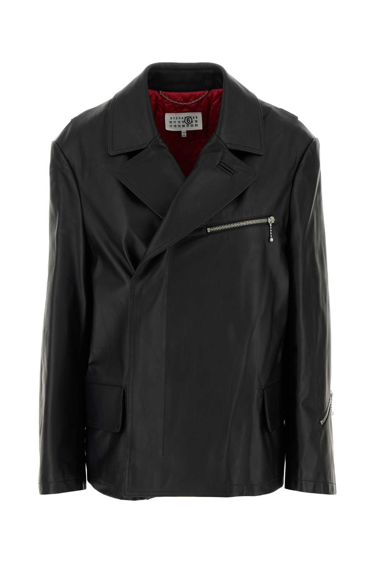 ◆MM6 Maison Margiela◆ Light スポーツ レザージャケット MM6 Maison Margiela Black Light Sport Leather Jacket MM6
