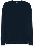 Fedeli Blue Cotton Sweater