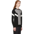 Neil Barrett Black and Grey Modernist Sweater