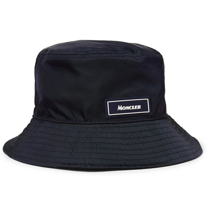 Photo: Moncler - Logo-Appliquéd Nylon Bucket Hat - Blue