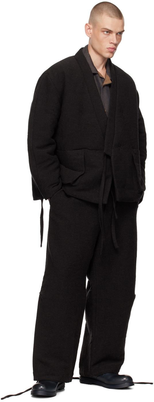 Aviva Jifei Xue Black Parachute Trousers