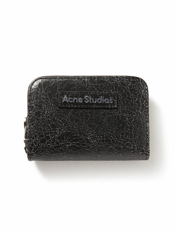 Photo: Acne Studios - Cracked-Leather Zip-Around Wallet