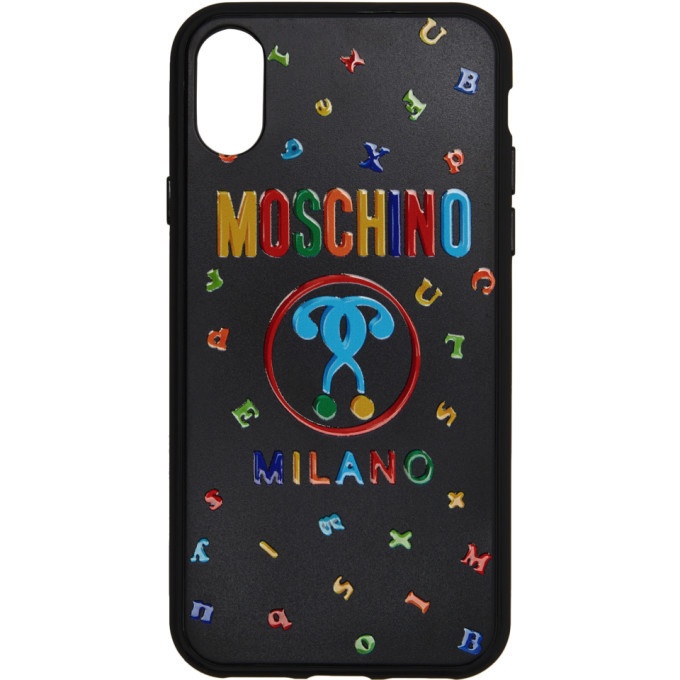 Photo: Moschino Black Max Magnets iPhone X Case