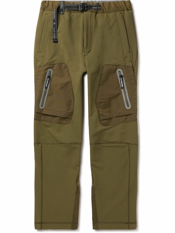 Photo: And Wander - Straight-Leg Belted Stretch-Shell Trousers - Green