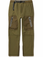 And Wander - Straight-Leg Belted Stretch-Shell Trousers - Green