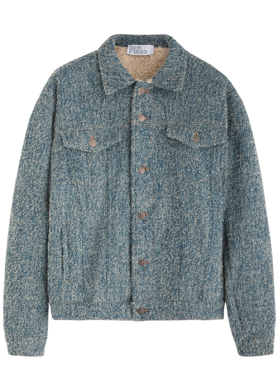 Giuseppe DI Morabito Bouclé Denim Jacket Blue