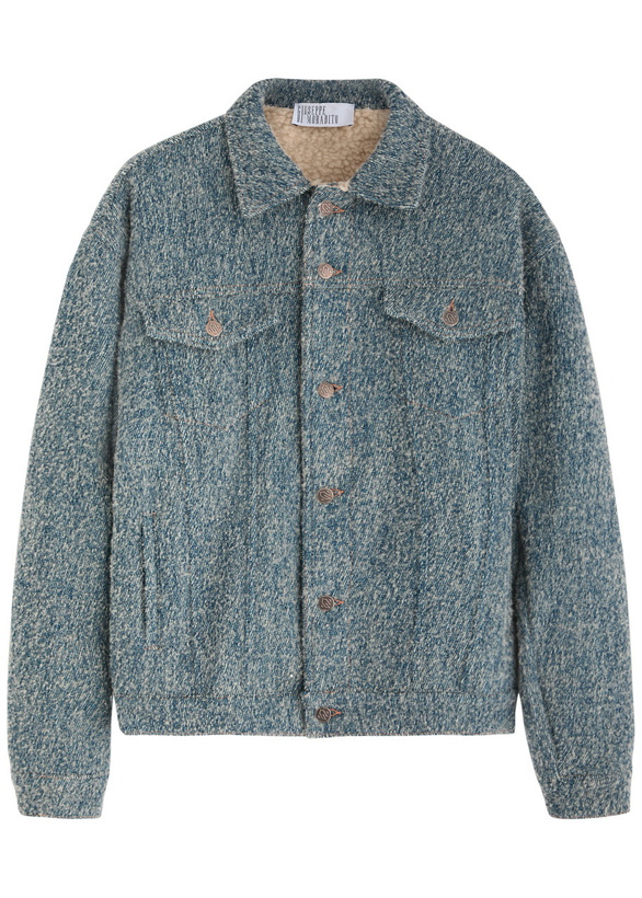 Photo: Giuseppe DI Morabito Bouclé Denim Jacket Blue