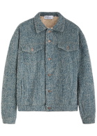 Giuseppe DI Morabito Bouclé Denim Jacket Blue