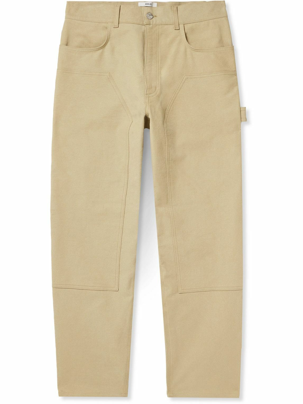 AGOLDE - RSVP Ewing Straight-Leg Cotton-Twill Carpenter Trousers - Neutrals