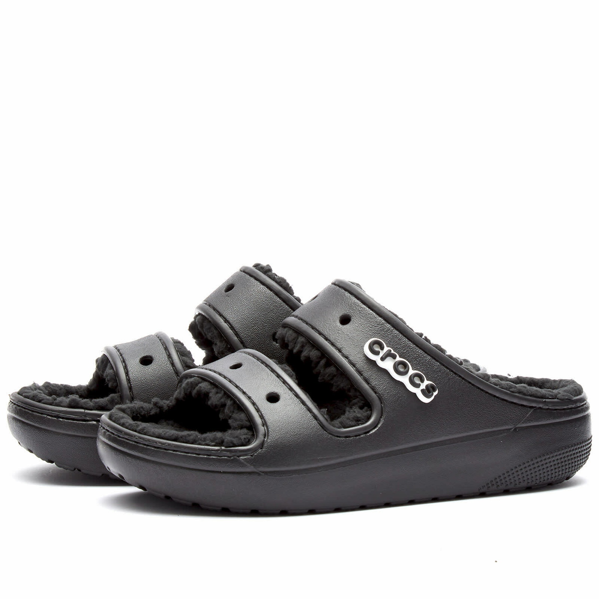 Crocs Classic Cozzzy Sandal in Black/Black