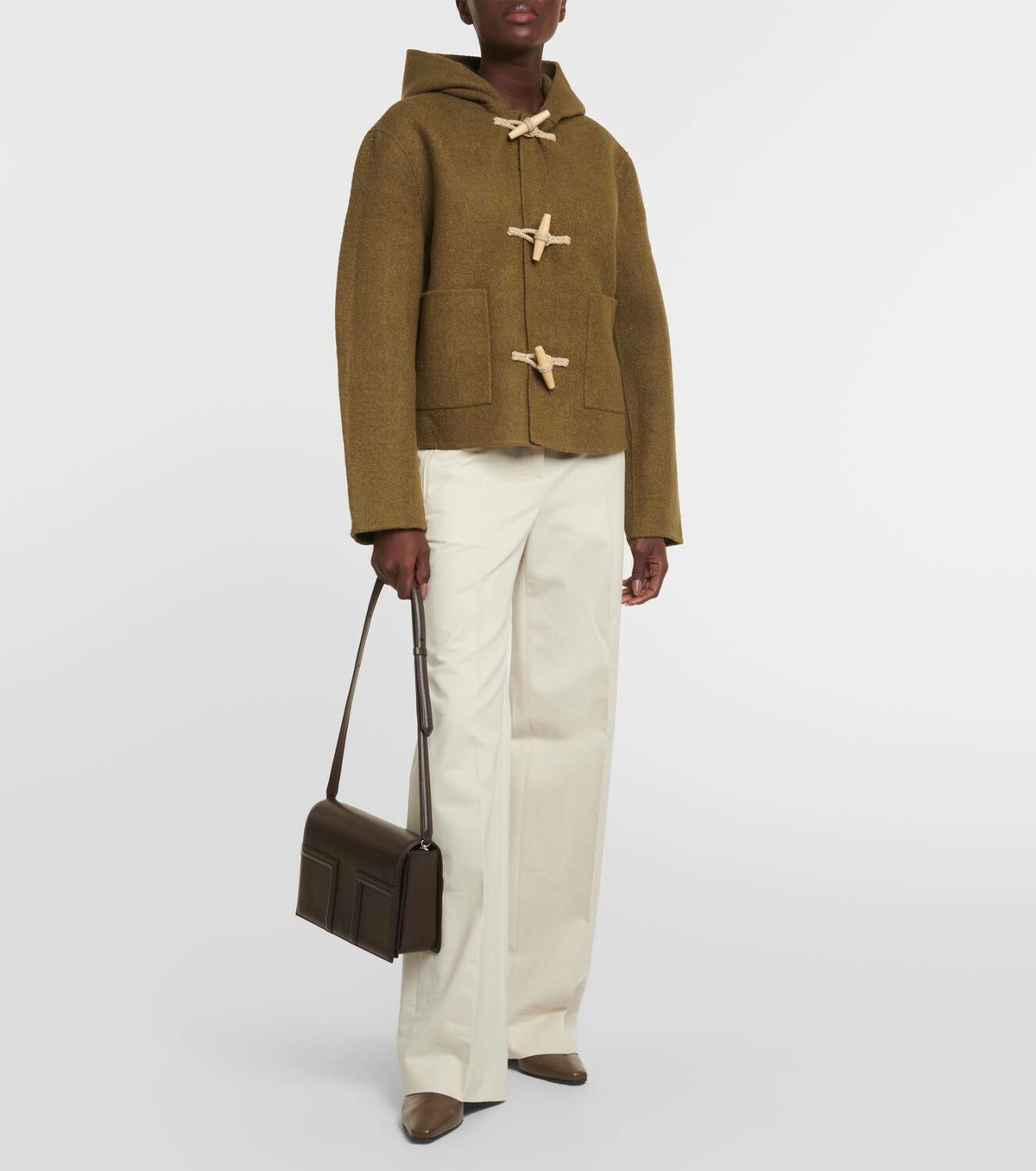 TOTEME｜COATS (Felted duffle jacket (234-WRTWOU097-FB003 TOTEME Felted Duffle Jacket in Black | Lyst