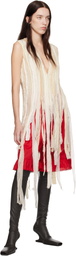 COLLEEN ALLEN Off-White Embroidery V-Neck Top