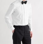 HUGO BOSS - Slim-Fit Cutaway-Collar Pleated Bib-Front Cotton-Poplin Tuxedo Shirt - White