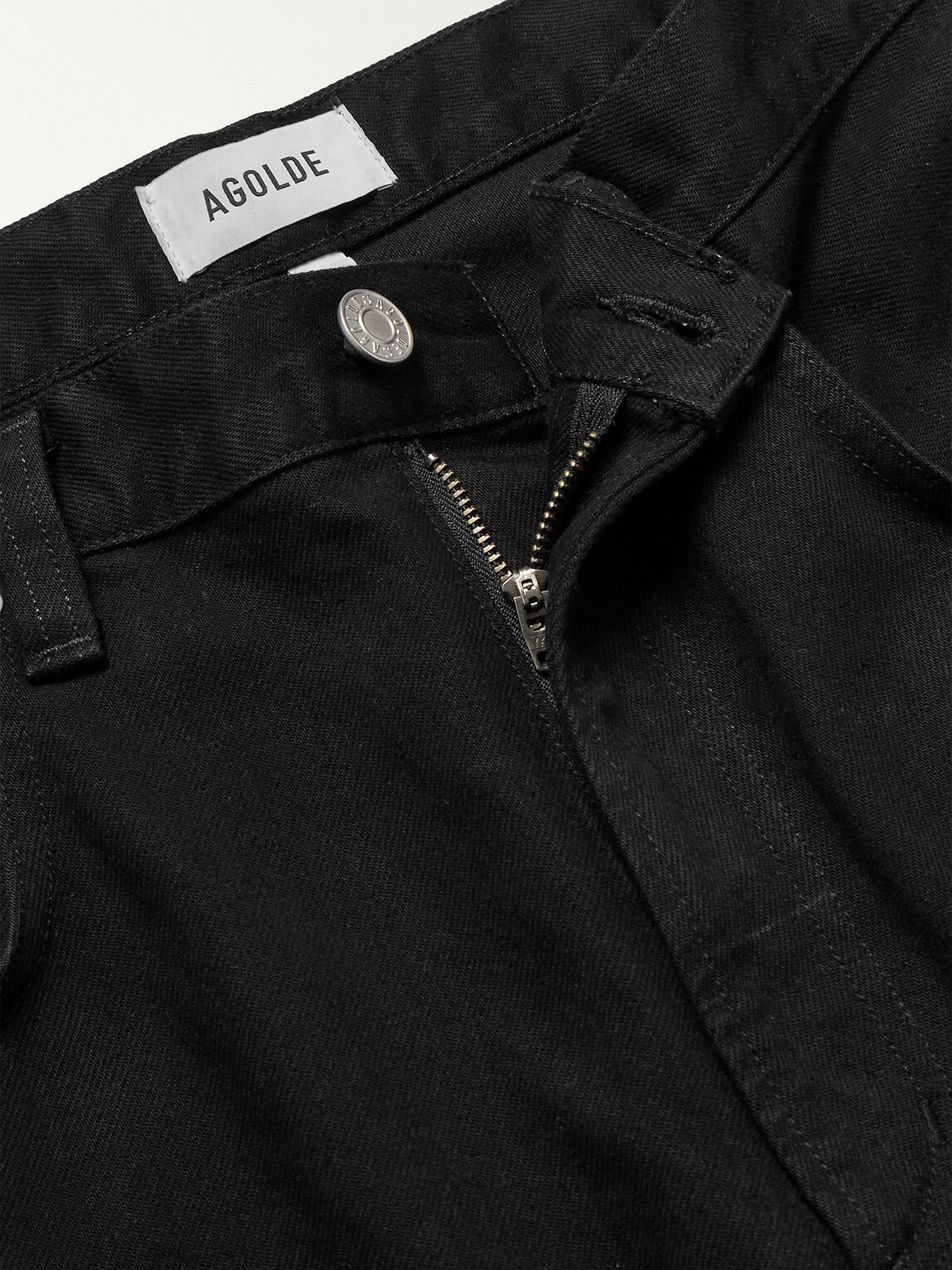 AGOLDE - Fusion Straight-Leg Denim Shorts - Black
