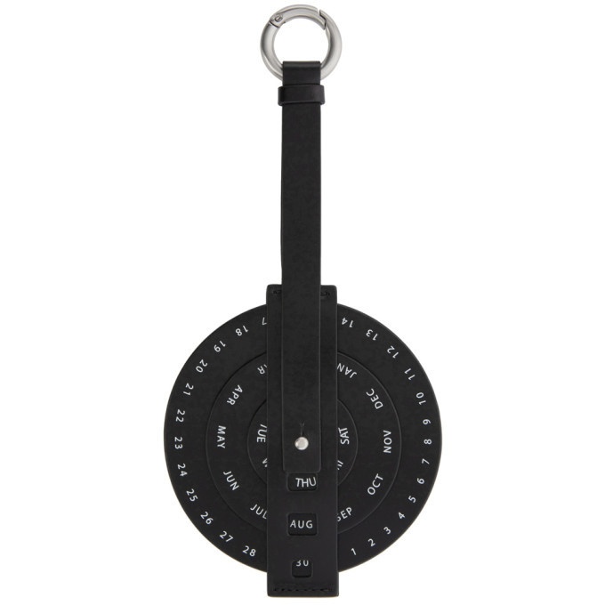 Photo: Jil Sander Black Leather Circle Calendar Keychain