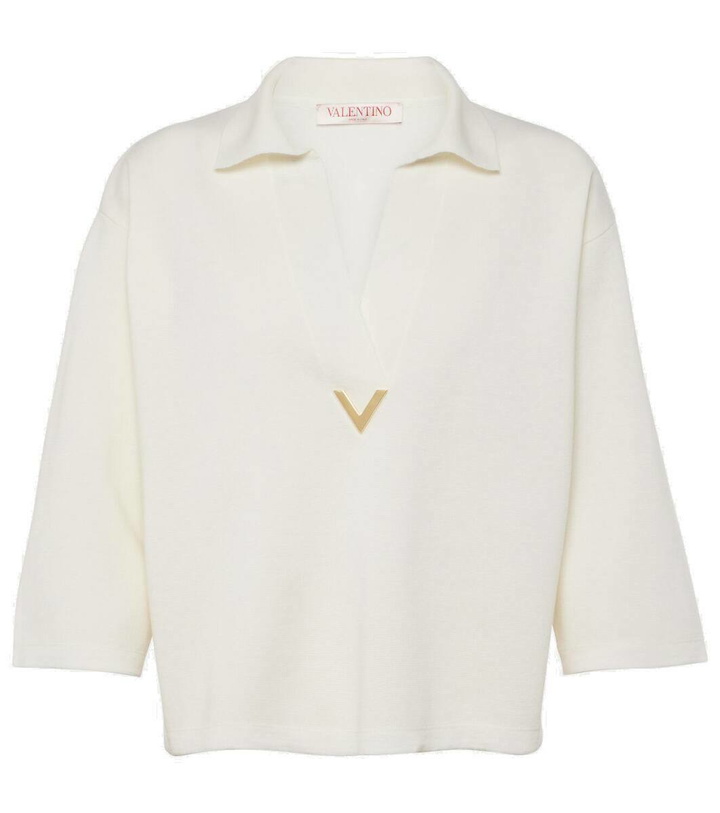 Photo: Valentino VGold cropped wool top