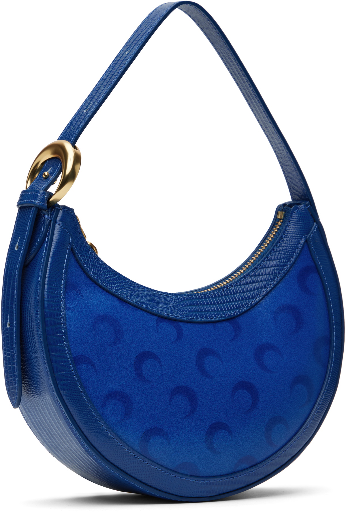 Marine Serre Navy Moon Airbrushed Leather Eclips Mini Bag