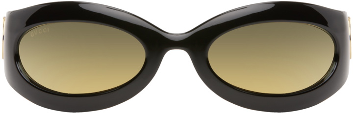 Photo: Gucci Black Geometric-Frame Sunglasses
