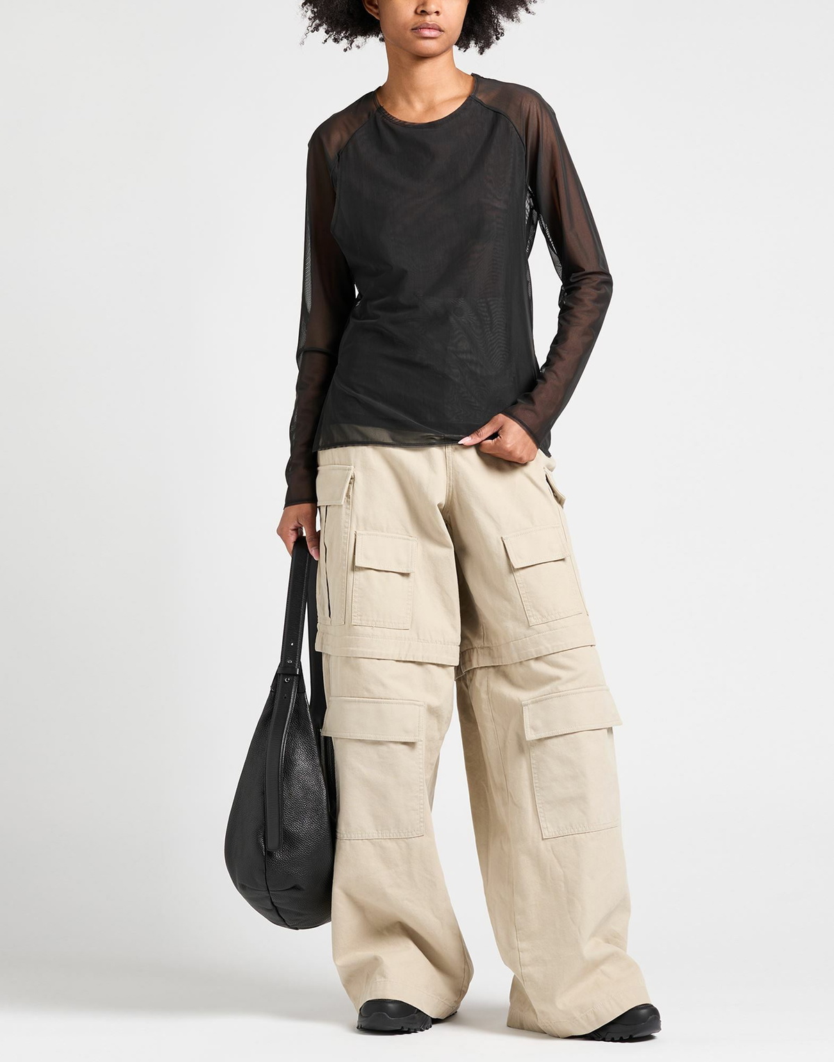 Y-3 Womens T-shirt in Black