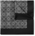 Dolce & Gabbana - Printed Silk-Twill Pocket Square - Black