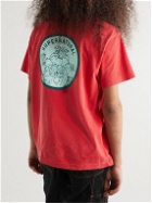 Camp High - Printed Cotton-Jersey T-Shirt - Red