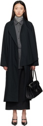 LE17SEPTEMBRE Navy Scarf Trench Coat