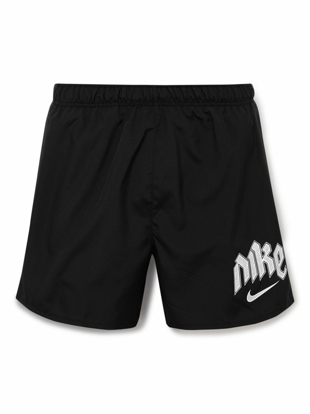 Photo: Nike Running - Run Division Challenger Straight-Leg Printed Mesh-Panelled Dri-FIT Shorts - Black