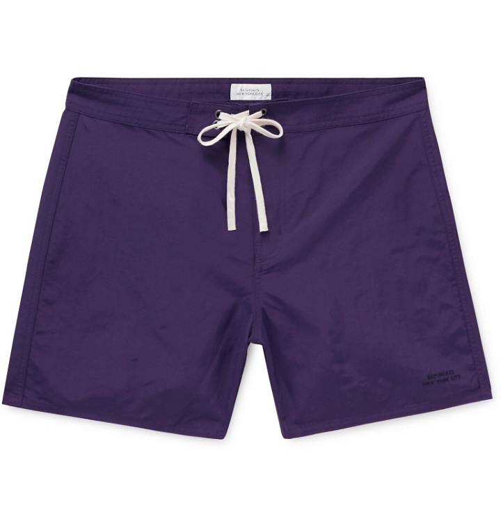 Photo: Saturdays NYC - Colin Mid-Length Swim Shorts - Purple