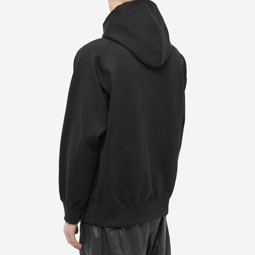 Sacai Men's S Logo Split Seam Hoody in Black Sacai