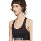 VETEMENTS Black Russian Police Sports Bra