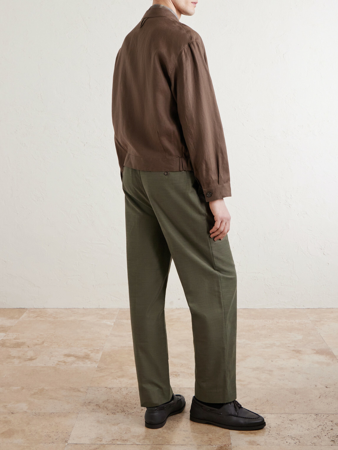 Valstar - Stan Linen Bomber Jacket - Brown