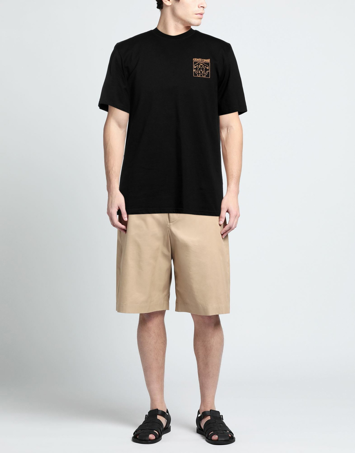 Roberto Cavalli Mens T-shirt in Black