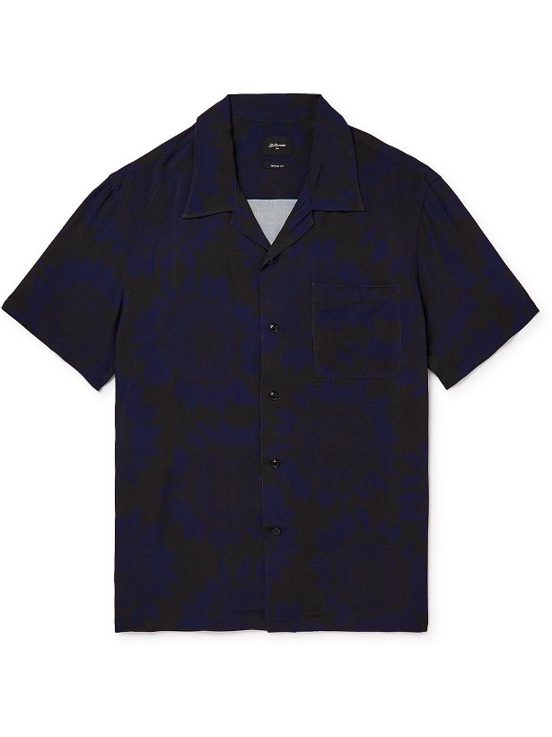 Photo: Bellerose - Camp-Collar Printed Jersey Shirt - Blue