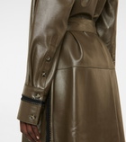 Proenza Schouler - Leather belted midi dress