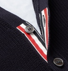 Thom Browne - Striped Panelled Cotton Cardigan - Navy