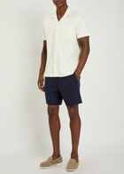 Paige Oliver Ribbed Cotton-blend Shirt Ecru