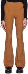Dion Lee Orange Angled Rib Lounge Pants