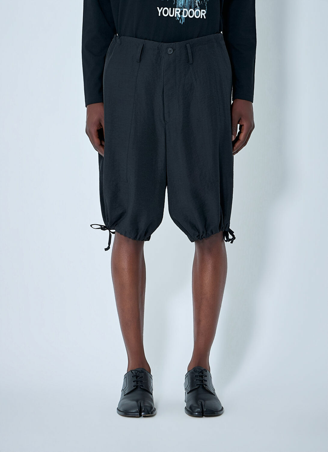 Yohji Yamamoto Drawstring Hem Shorts