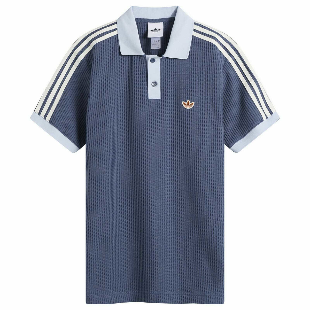 Adidas Men's Waffle Knit Polo in Preloved Ink