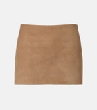 Khaite Jett suede miniskirt