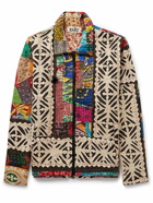 Karu Research - Patchwork Embroidered Quilted Cotton Jacket - Multi