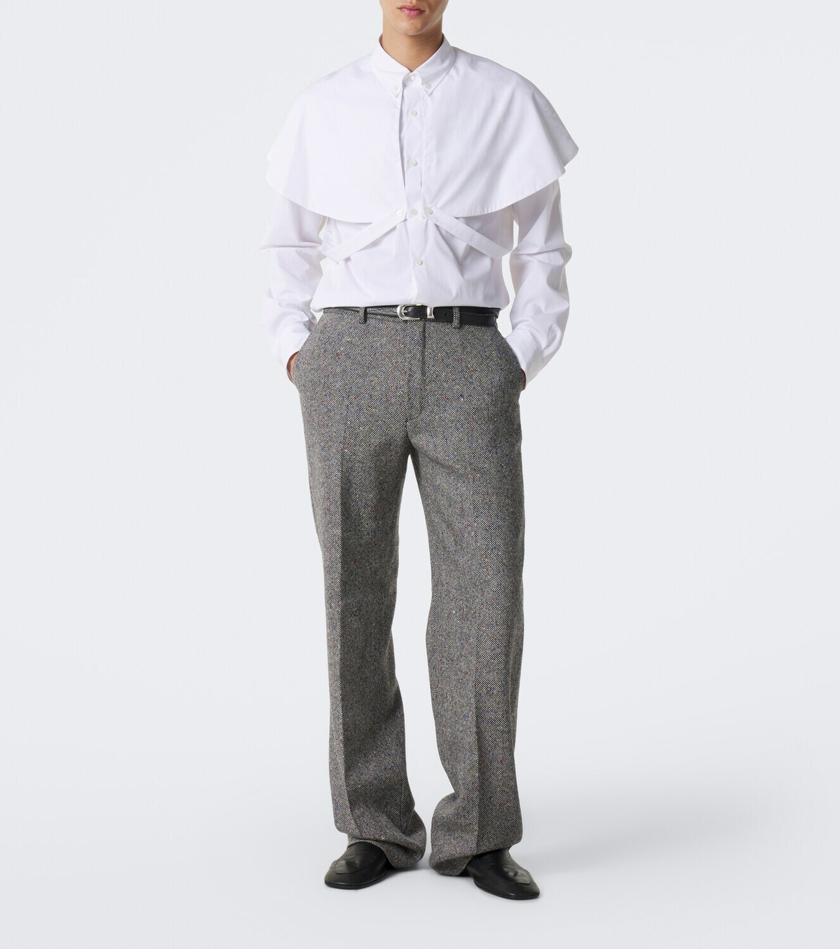 Dries Van Noten Caped cotton poplin shirt