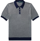 Incotex - Slim-Fit Birdseye Cotton Polo Shirt - Blue