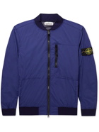 Stone Island - Logo-Appliquéd Padded Coated-Shell Bomber Jacket - Blue