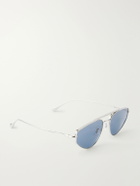 Oliver Peoples - Jil Sander Aviator-Style Silver-Tone Sunglasses